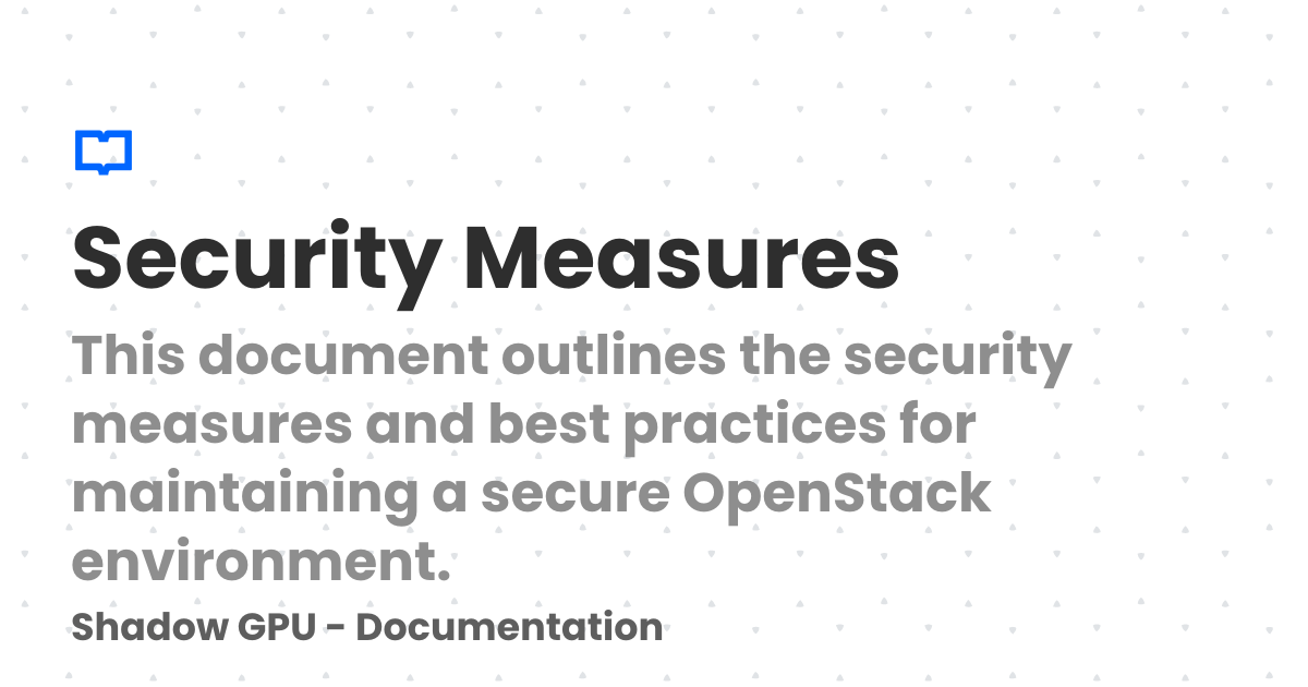Security Measures | Shadow GPU - Documentation